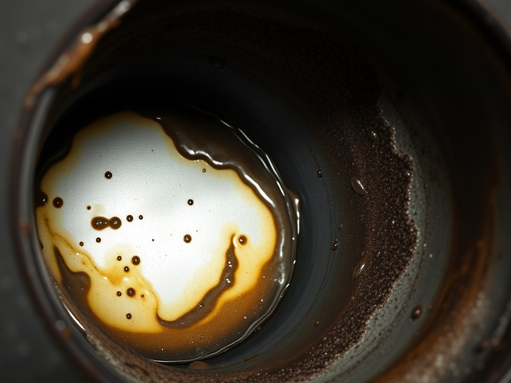 Heavy grease buildup caked inside a commercial kitchen exhaust duct before cleaning
